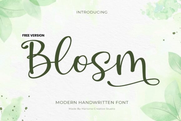 Blosm: A Stylish Script Typeface for Digital Branding