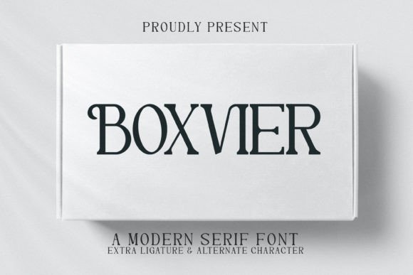 Boxvier: An Elegant Serif Typeface for Refined Brand Identity