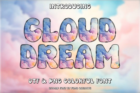 Cloud Dream Typeface: Elevate Campaign Visuals with Color Fonts
