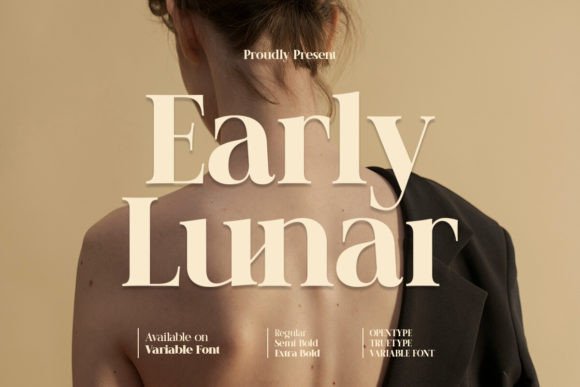 Early Lunar Typeface: Elevating Campaign Visuals with Elegant Serif Design