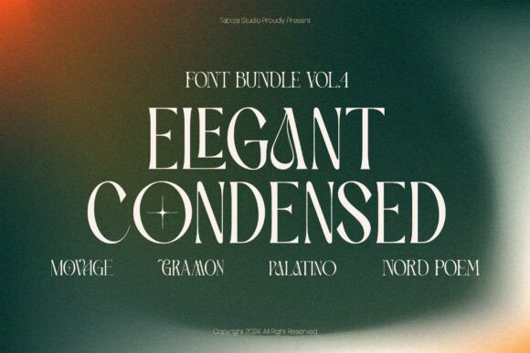 Elegant Condensed Bundle Vol Iv: A Premium Serif Typeface for Campaign Design