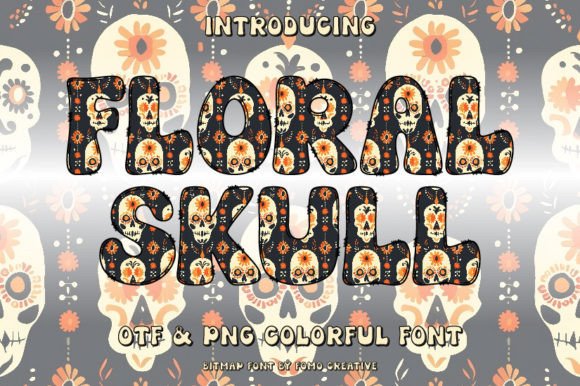 Floral Skull: Elevating Editorial Design with Color Fonts
