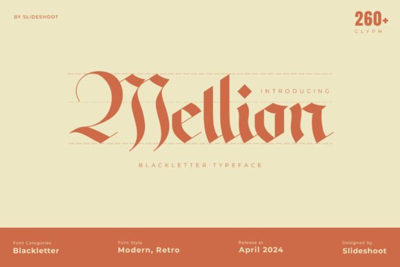 Mellion Typeface Review: Elevating Brand Identity with Elegant Blackletter