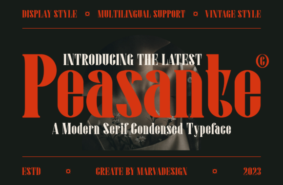 Peasante Typeface: Elevating Editorial Design with Timeless Elegance
