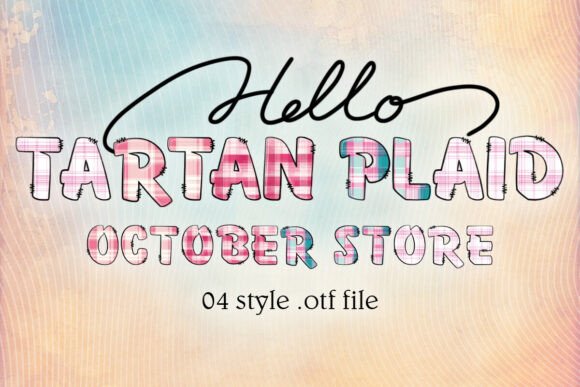 Pink Tartan Plaid: A Festive Typeface for Editorial Design