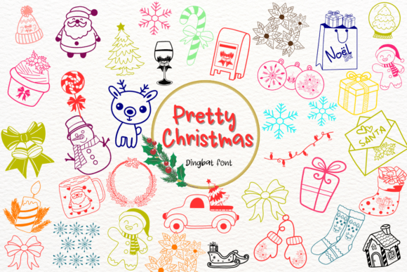 Pretty Christmas: A Festive Dingbat Font for Small Business Branding