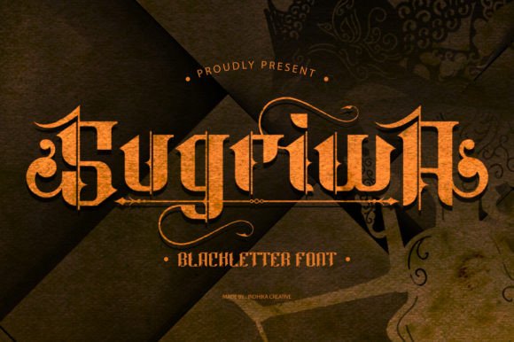 Sugriwa Typeface: Elevating Brand Identity with Bold Blackletter Style