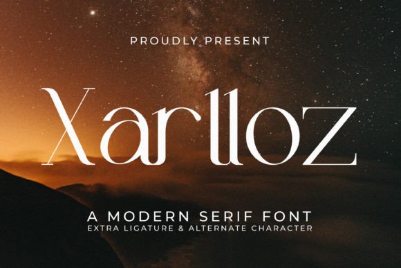Xarlloz: An Elegant Serif Typeface for Refined Brand Identities